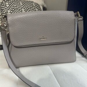 Kate Spade Light Gray Leather Crossbody Bag